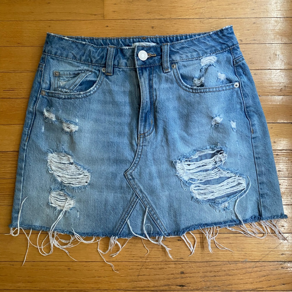 Garage Blue Denim Skirt